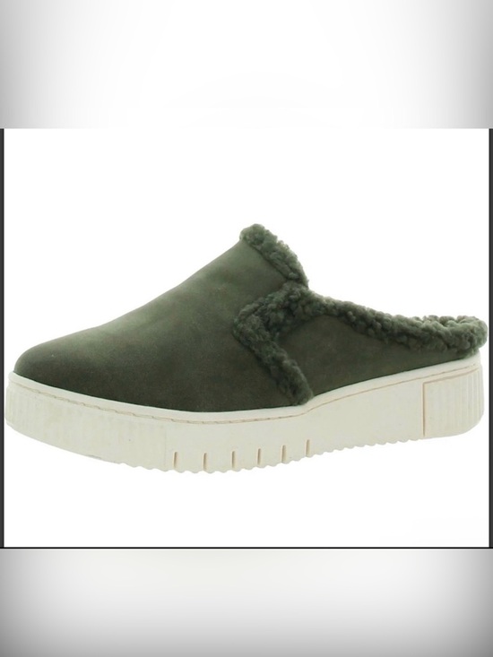SOUL Naturalizer Shoes - SOUL Naturalizer Olive Green Shearling-Trim Slip-On Mule Sz 6.5 NIB